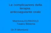 Le complicazioni della terapia anticoagulante orale Mantova,01/06/2013 Teatro Bibiena Dr.P.Montorsi