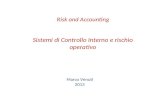 Sistemi di Controllo Interno e rischio operativo Marco Venuti 2013 Risk and Accounting