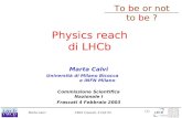 Physics reach di LHCb