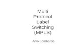 Multi Protocol Label Switching (MPLS) Alfio Lombardo