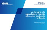 Workshop Italia Startup - "Le deroghe e le agevolazioni rispetto alle norme societarie ordinarie" di KPMG