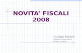 NOVITA FISCALI 2008 Giuseppe Piazzolla Ragioniere Commercialista Revisore Contabile