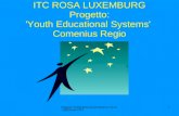Progetto 'Youth Educational Systems' Iasi 9- 13febbraio 2010 1 ITC ROSA LUXEMBURG Progetto: 'Youth Educational Systems' Comenius Regio