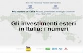 Gli investimenti esteri in Italia: i numeri - .Il Comitato Investitori Esteri di Confindustria comprende