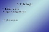 5. Tribologia Tribos = attrito Logos = insegnamento lubrificazione
