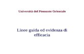 Universit  del Piemonte Orientale Linee guida ed evidenza di efficacia