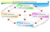 Sub-sistema della produzione Sub-sistema delle ... Un modello del sistema d¢â‚¬â„¢azienda Sub-sistema della