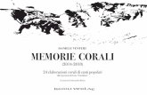 DANIELE VENTURI MEMORIE CORALI - ISUKU · PDF file Ha in catalogo oltre centotrenta composizioni scritte per i più disparati organici e oltre duecento elaborazioni corali. Diverse